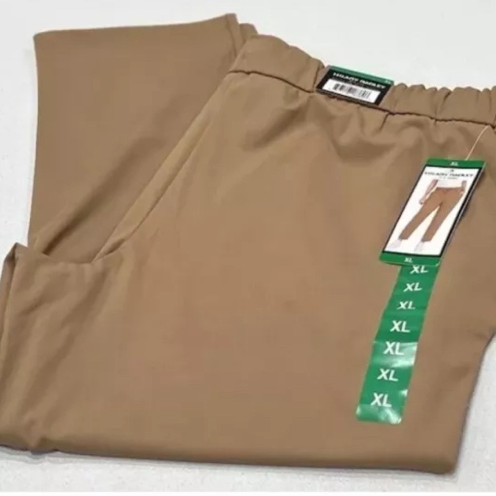 Hilary Radley Women's Pull-On with 2 Pockets Pants, Portobello, Size XL